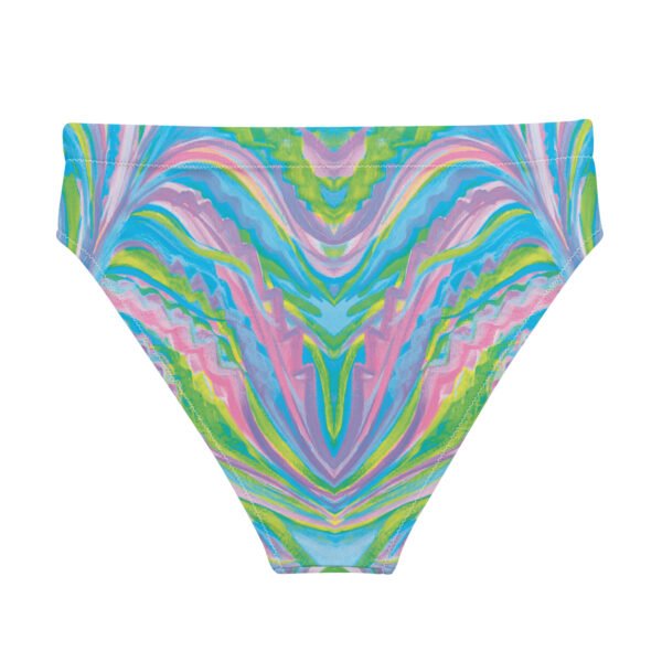 Baby Blue Blooms Recycled high-waisted bikini bottom - Image 2