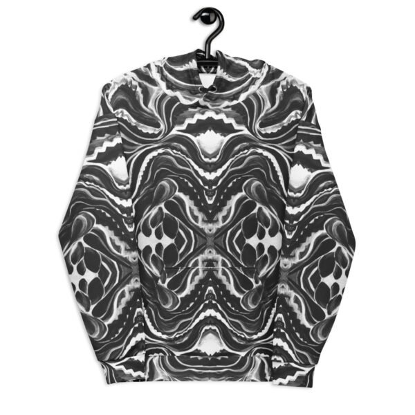 Black and White Plant Pattern Unisex Hoodie