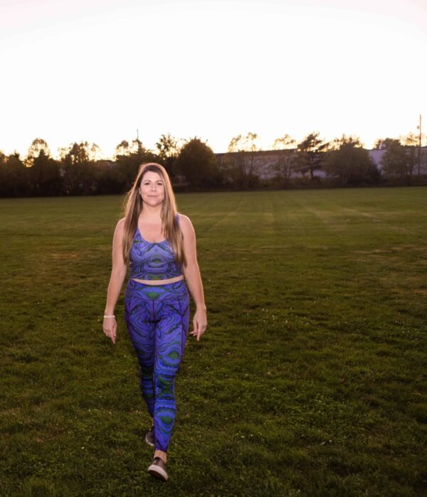 Purple Cannabis All-Over Print Plus Size Leggings